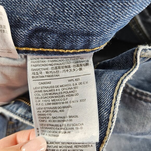 Levis Jeans Mens 38x34 Blue 505 Regular Fit Straight Leg Modern Work Pants - Picture 4 of 16